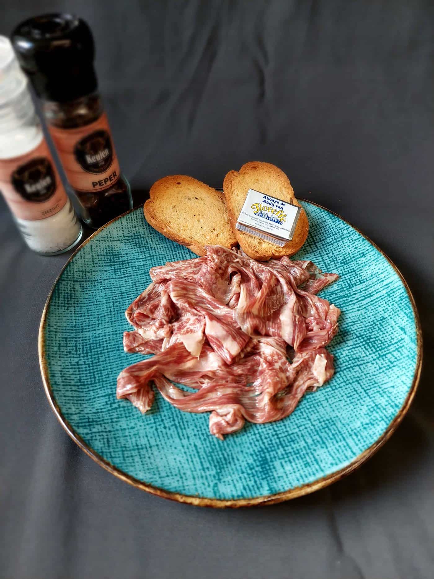 Wagyu Kagoshima, Carpaccio 60gr - Afbeelding 2
